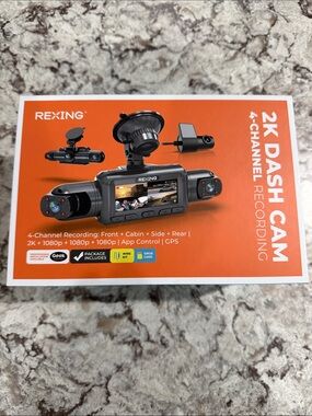 2K 4-Channel Dash Cam - Black